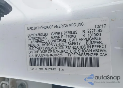 2018 Acura Tlx Tech A-Spec Pkgs from USA, damaged, VIN 19UUB3F67JA006528